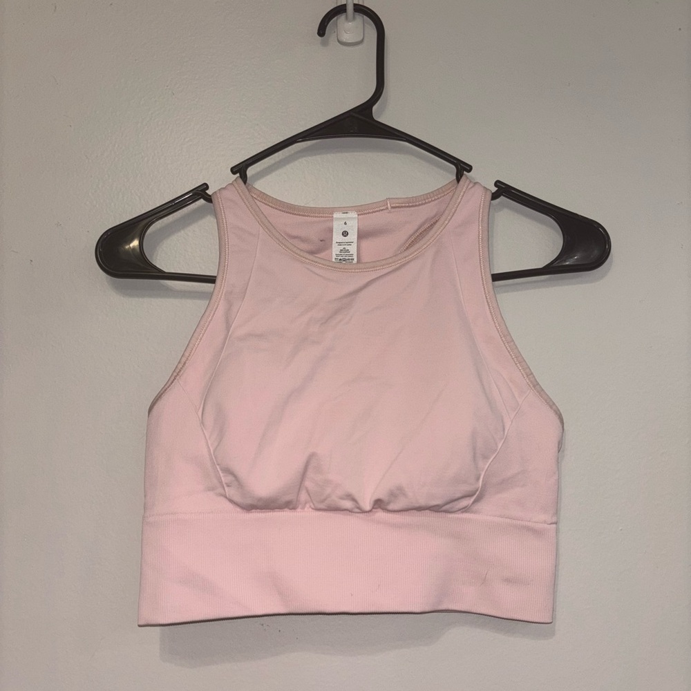 Lululemon Energy Bra High-Neck Longline - Light Pink